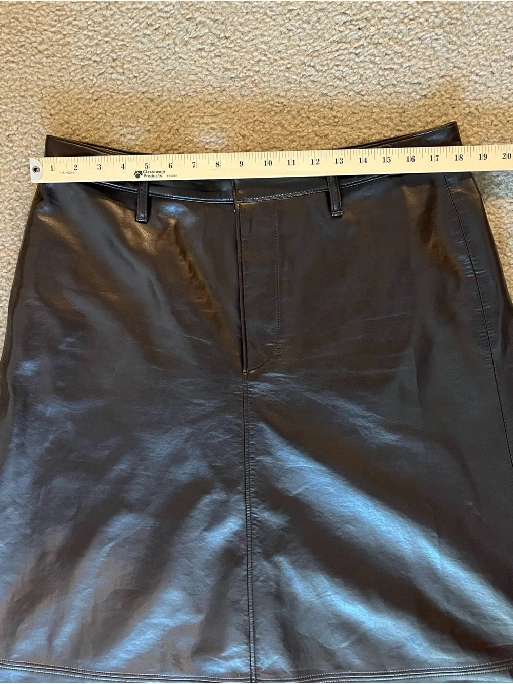 Citizens Of Humanity Cassia Recycled Leather Blend Midi Skirt A-Line Size 32